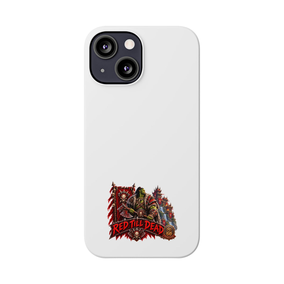 Slim Phone Case — “Red Till Dead” Vintage Horror Graphic