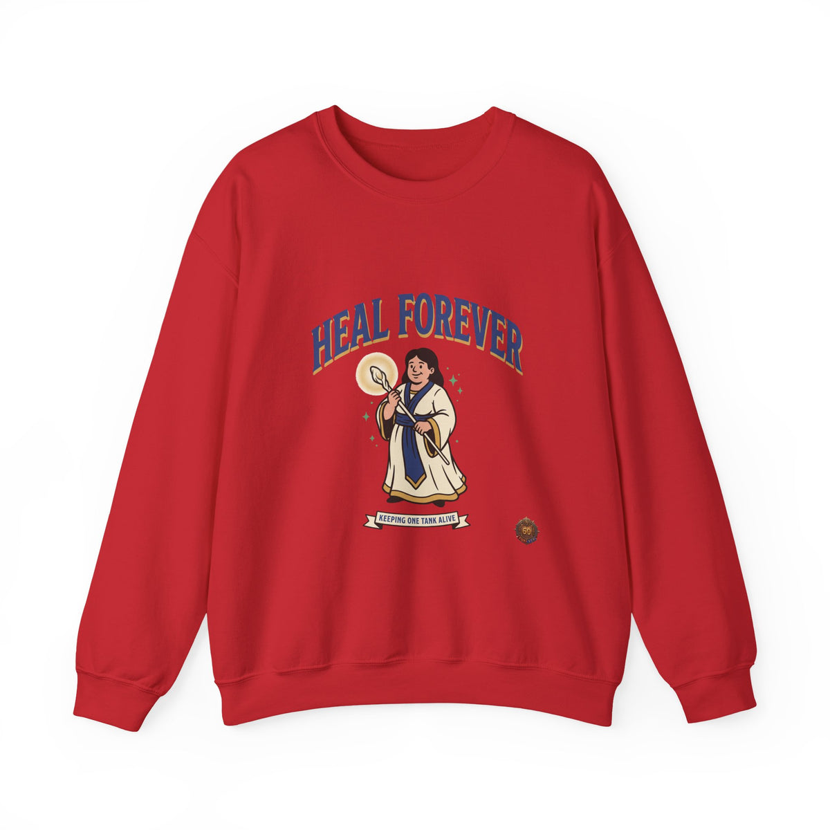 Heal Forever Sweatshirt — Vintage Saint Illustration Crewneck