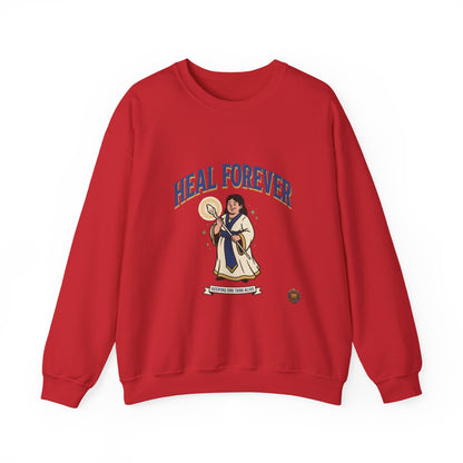 Heal Forever Sweatshirt — Vintage Saint Illustration Crewneck