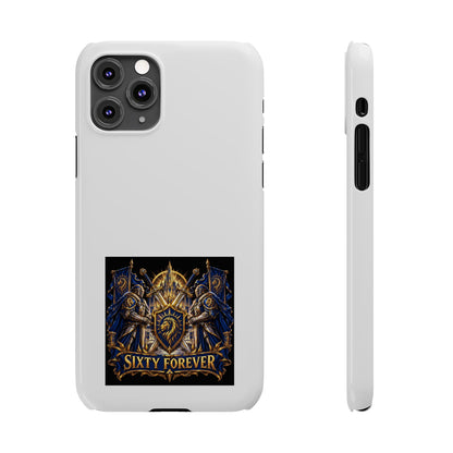 Slim Phone Case — "Sixty Forever" Shield Knight Graphic