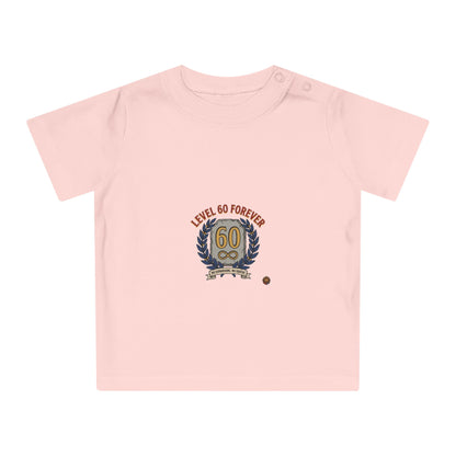60th Birthday Baby T-Shirt — "Level 60 Forever" Retro Gamer Celebration Tee
