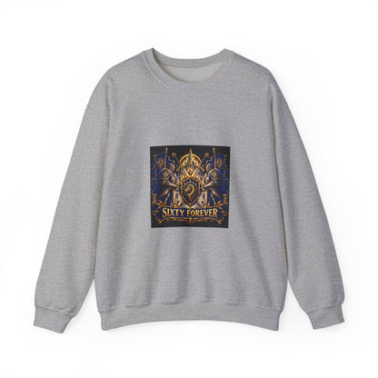 Crewneck Sweatshirt — Sixty Forever Ornate Shield Graphic