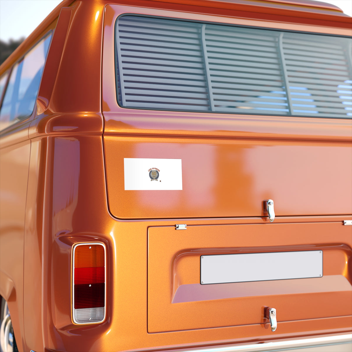 60th Birthday Bumper Sticker — "Level 60 Forever" Retro Crest