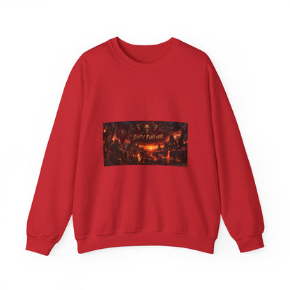 Crewneck Sweatshirt — Dark Fantasy 'Enjoy The Flames' Graphic