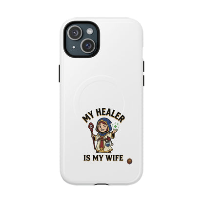 Phone Case — “My Healer Is My Wife” Cute RPG Healer Design, Tough Magnetic Protective Case