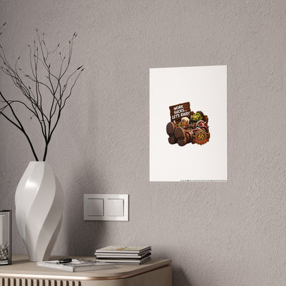 Gloss Poster — 'Work Sucks... Let's Raid!' Fantasy Orc Gaming Print