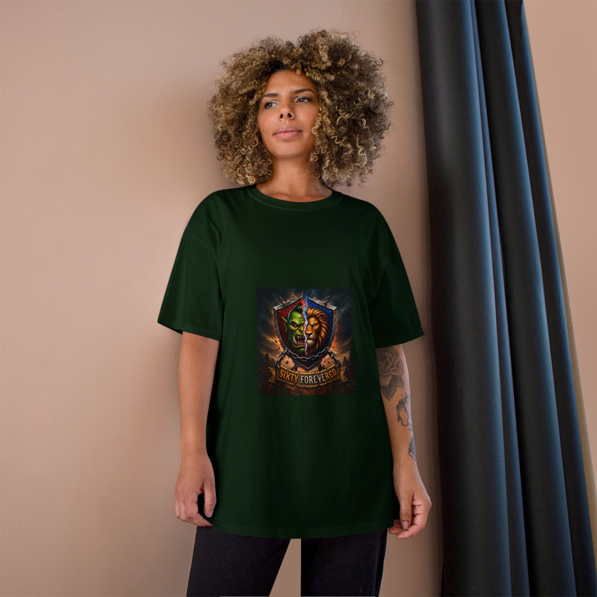 Champion T-Shirt - "Victory Forever" Fantasy Shield Gamer Tee