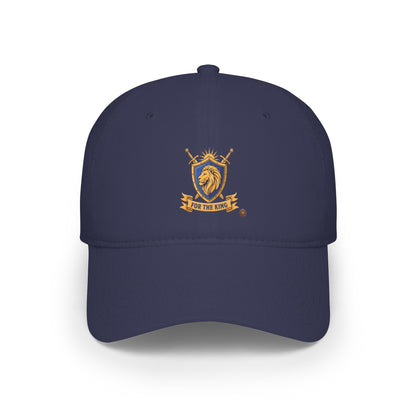 Lion Crest Cap — "For The King" Low Profile Baseball Hat