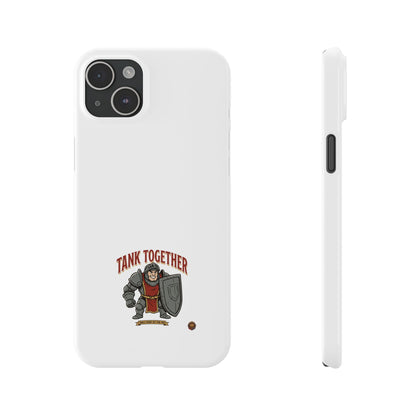 Slim Phone Case — "Tank Together" Medieval Tank Warrior Design