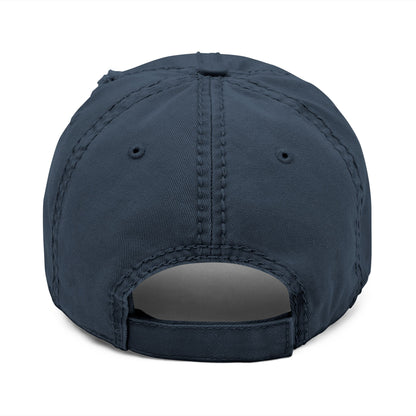 Distressed Embroidered Dad Hat - Native American Chief Design