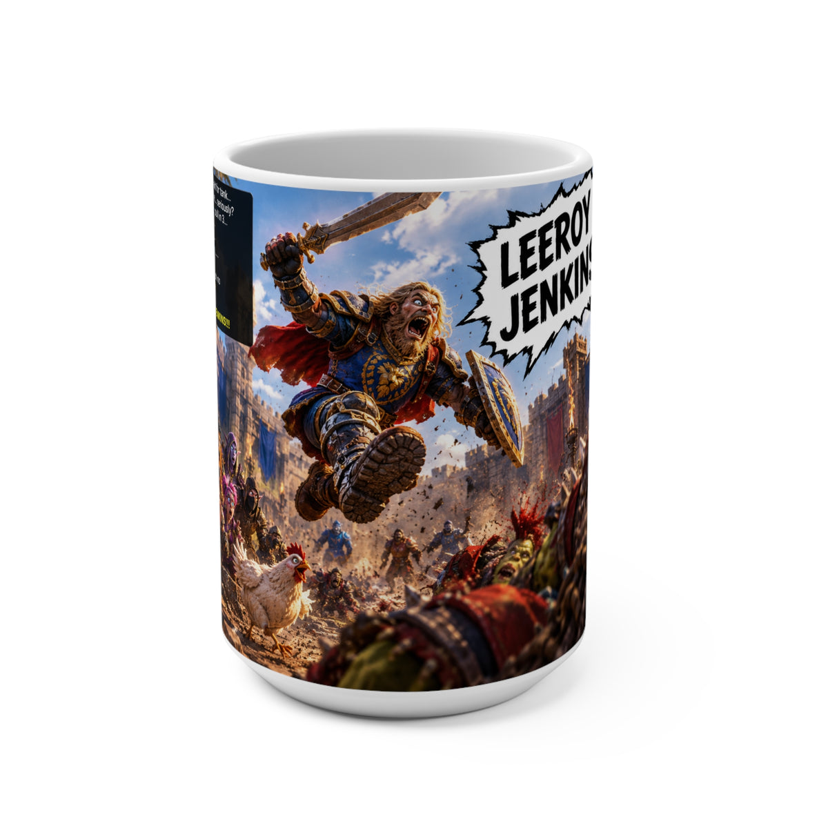 Mug — 'Leeroy Jenkins!' Fantasy Battle 15oz Coffee Mug