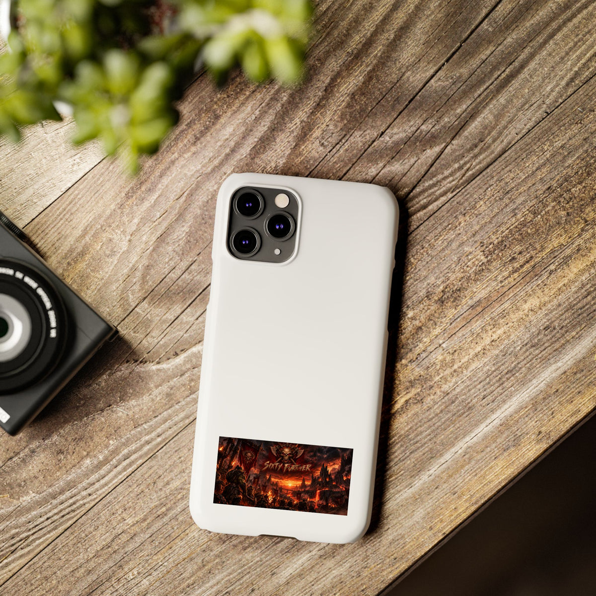 Slim Phone Case — Dark Fantasy Cityscape "Soft Panic" Design