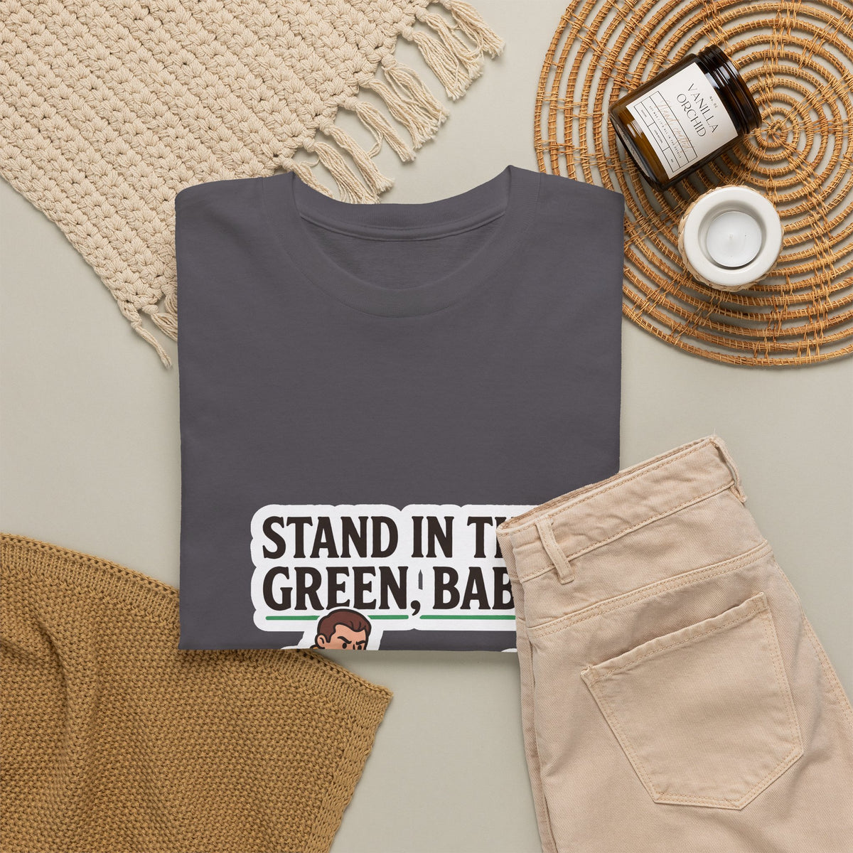RPG Gamer Tee — “Stand in the Green, Babe” Funny DnD Party T-Shirt