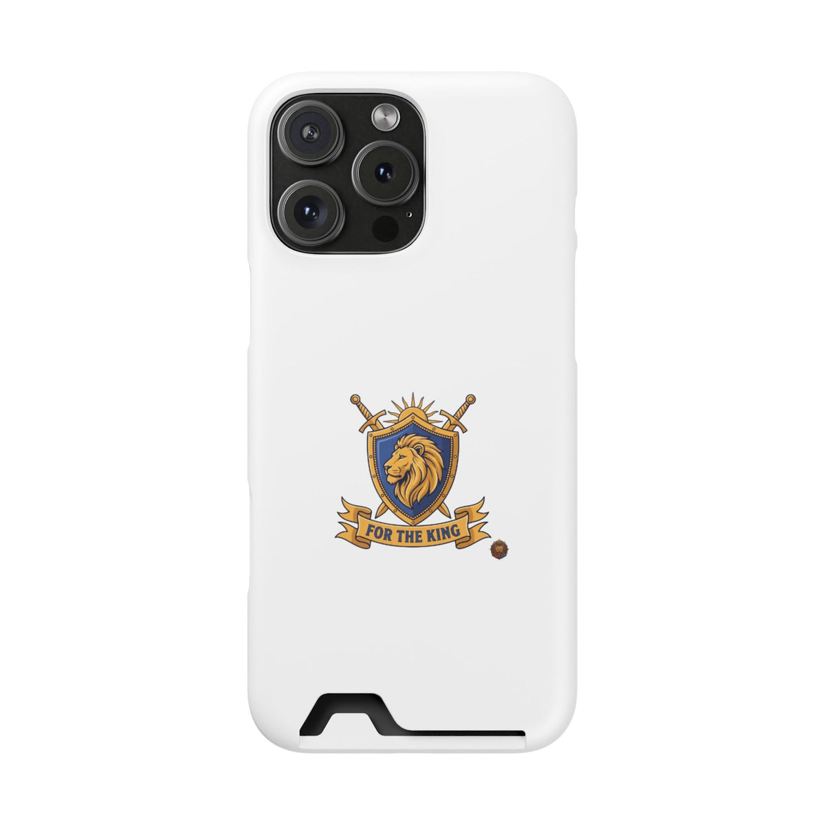 Lion Crest Phone Card Case — 'For The King' Slim Wallet Phone Case