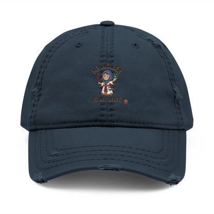 Distressed Embroidered Dad Hat - Native American Chief Design