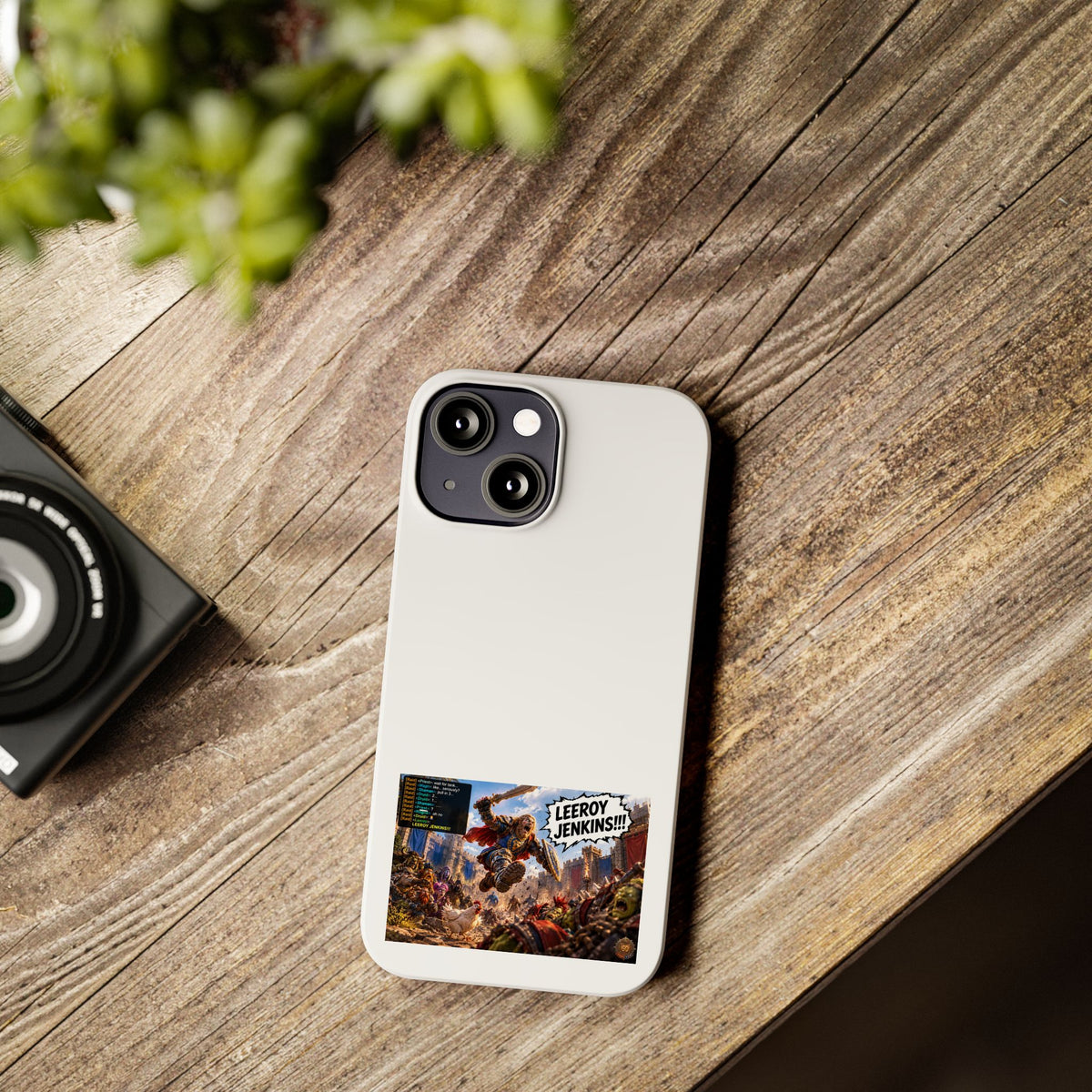 Slim Phone Case — 'Leeroy Jenkins!' Gaming Meme Design