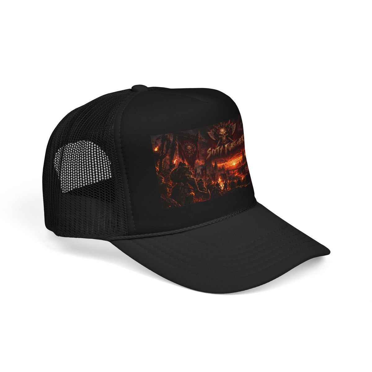 Foam Trucker Hat — Dark Fantasy 'Satanic' Apocalypse Graphic Cap