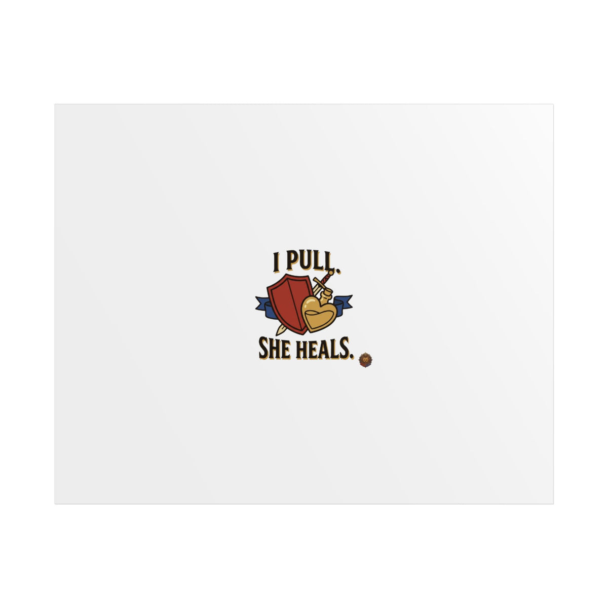 Poster — "I Pull, She Heals" Floral Minimalist Wall Art