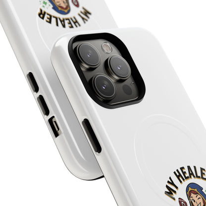 Phone Case — “My Healer Is My Wife” Cute RPG Healer Design, Tough Magnetic Protective Case