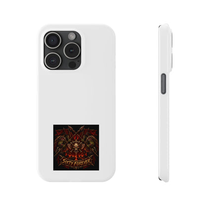 Slim Phone Case — 'Sixty Forever' Gothic Skull & Wings Design