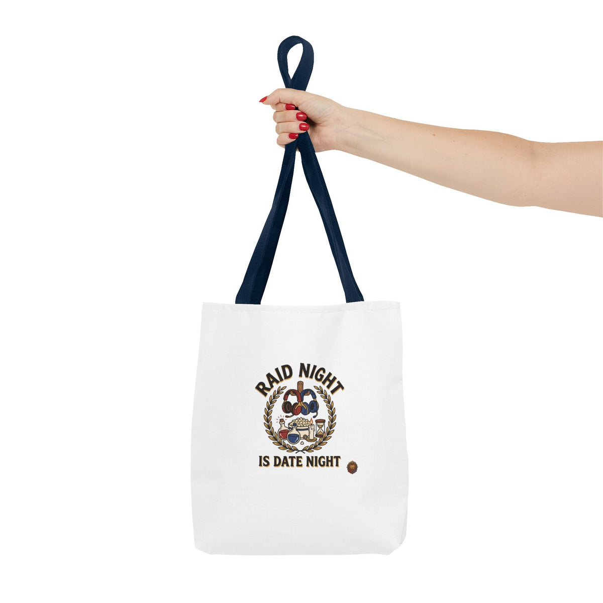 Raid Night Is Date Night Tote Bag — Military Police Themed Canvas Tote