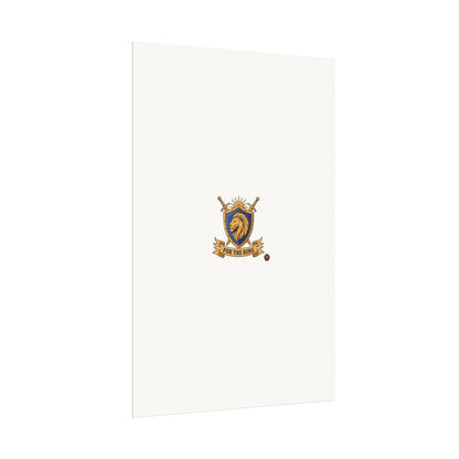Lion Crest Watercolor Poster — 'Bow to the King' Matte Art Print