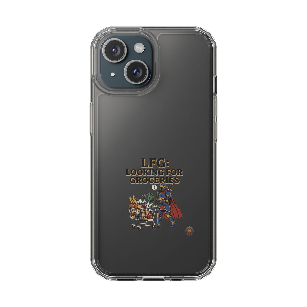 Clear Phone Case — “LFG: Looking For Groceries” Grocery Shopper Design