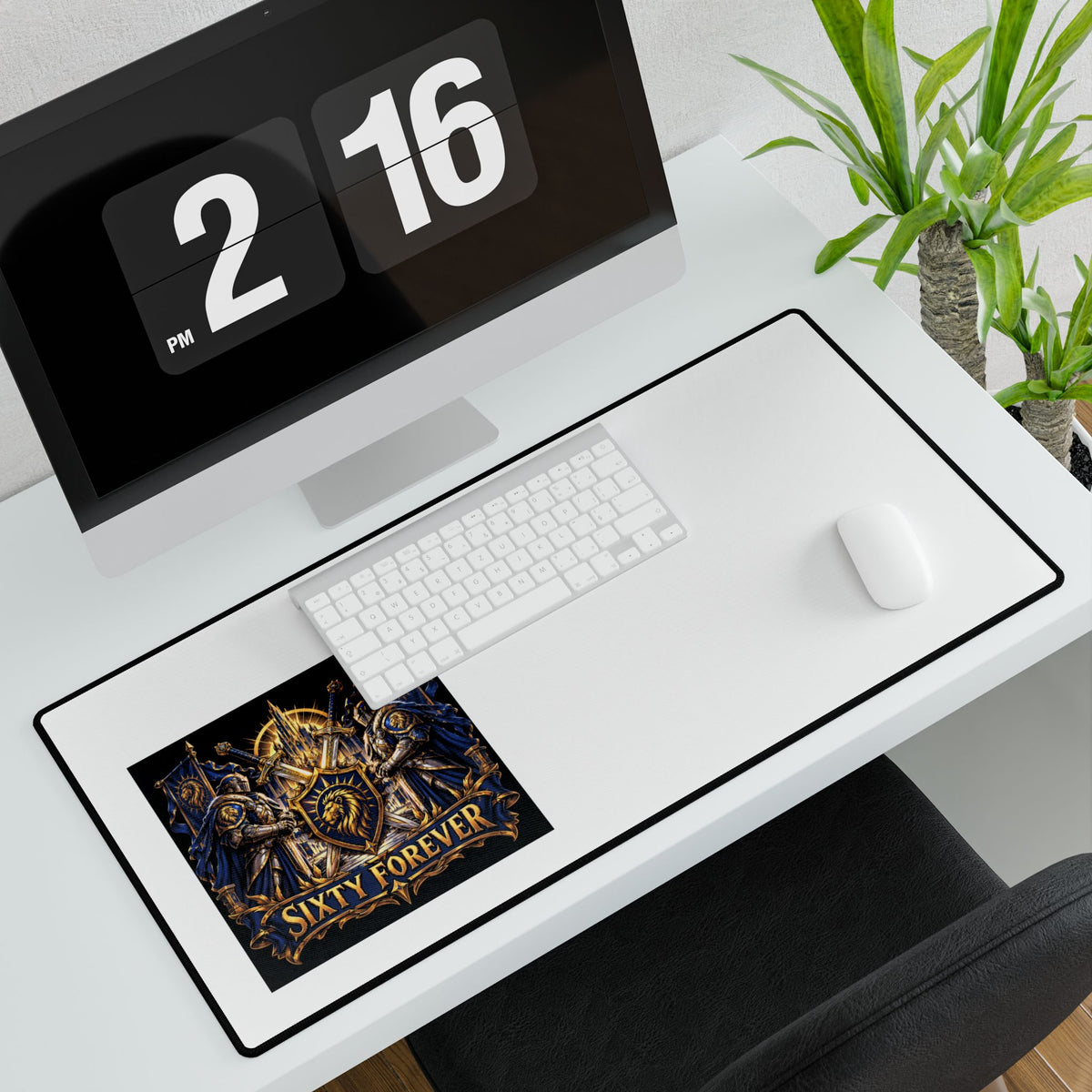 Gaming Desk Mat — "Sixty Forever" Fantasy Crest Mousepad