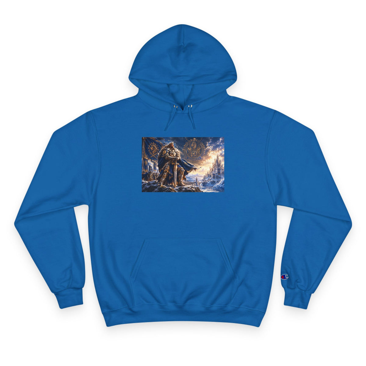 Viking Warrior Winter Hoodie – Norse Longship Battle Graphic