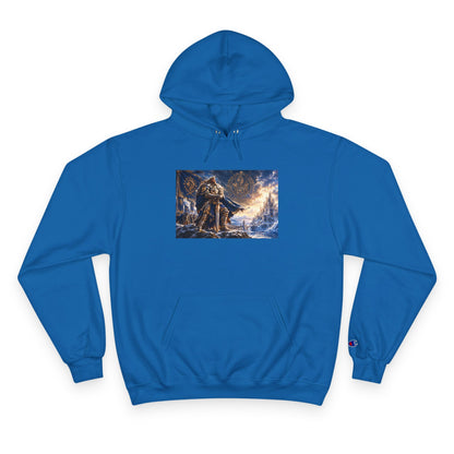 Viking Warrior Winter Hoodie – Norse Longship Battle Graphic