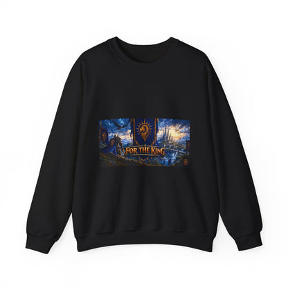 For the King Crewneck Sweatshirt – Medieval Fantasy Gaming Design