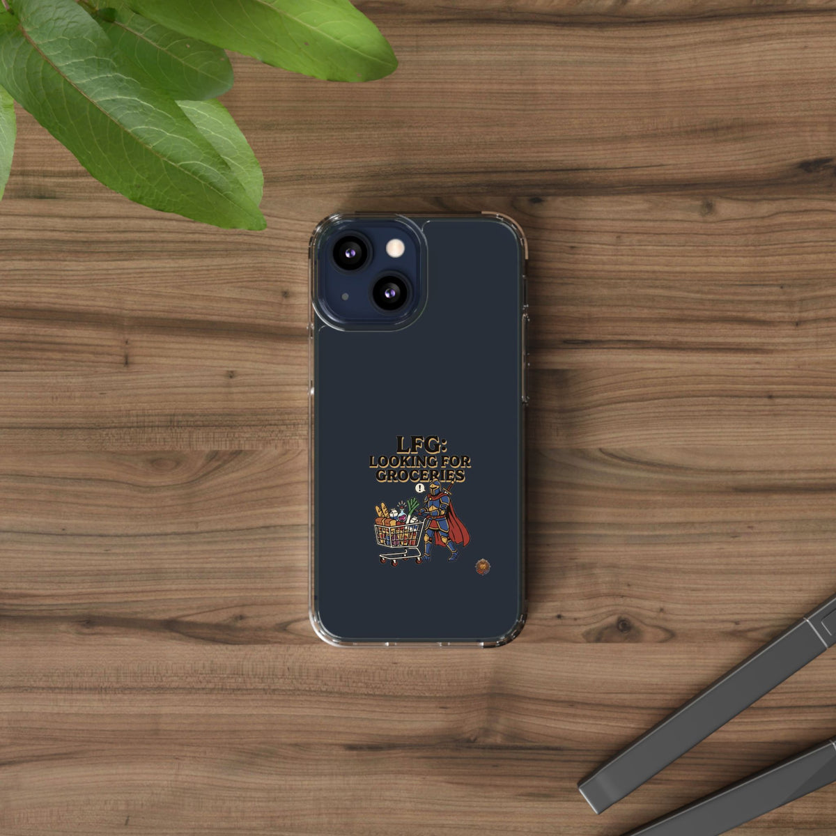 Clear Phone Case — “LFG: Looking For Groceries” Grocery Shopper Design
