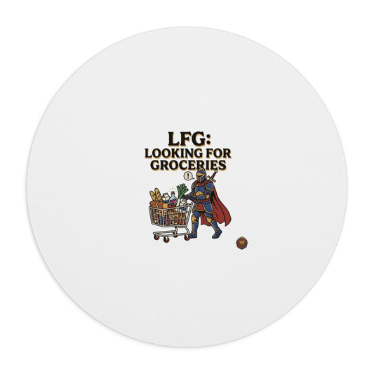 Mouse Pad — "LFG: Looking for Groceries" Funny Gamer Shopping Desk Mat