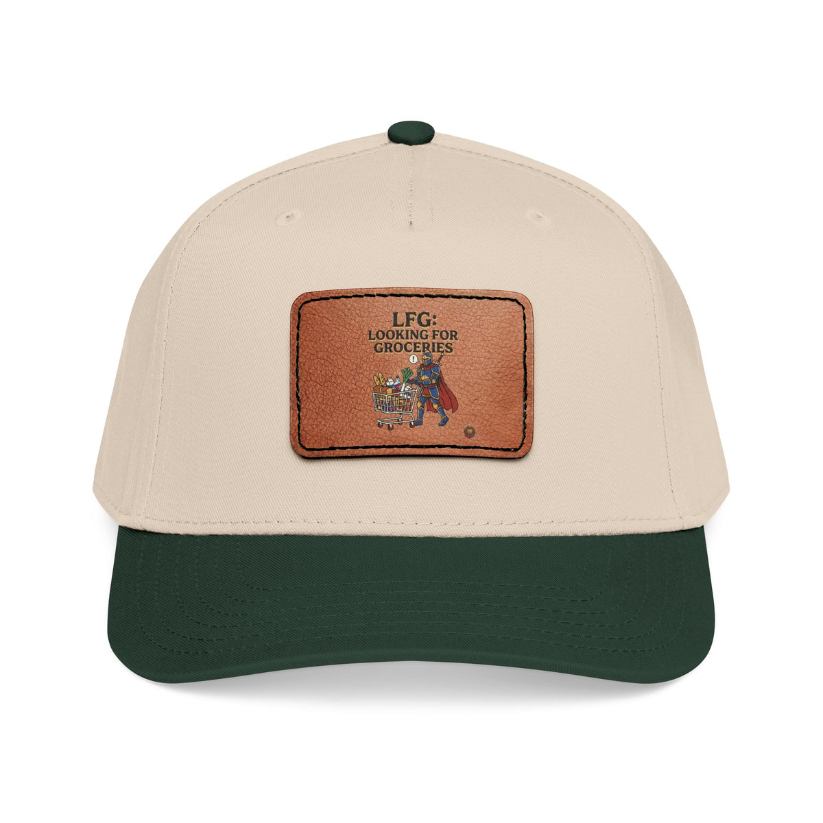 Leather Patch Baseball Cap — 'Need More Greens' Garden Hat