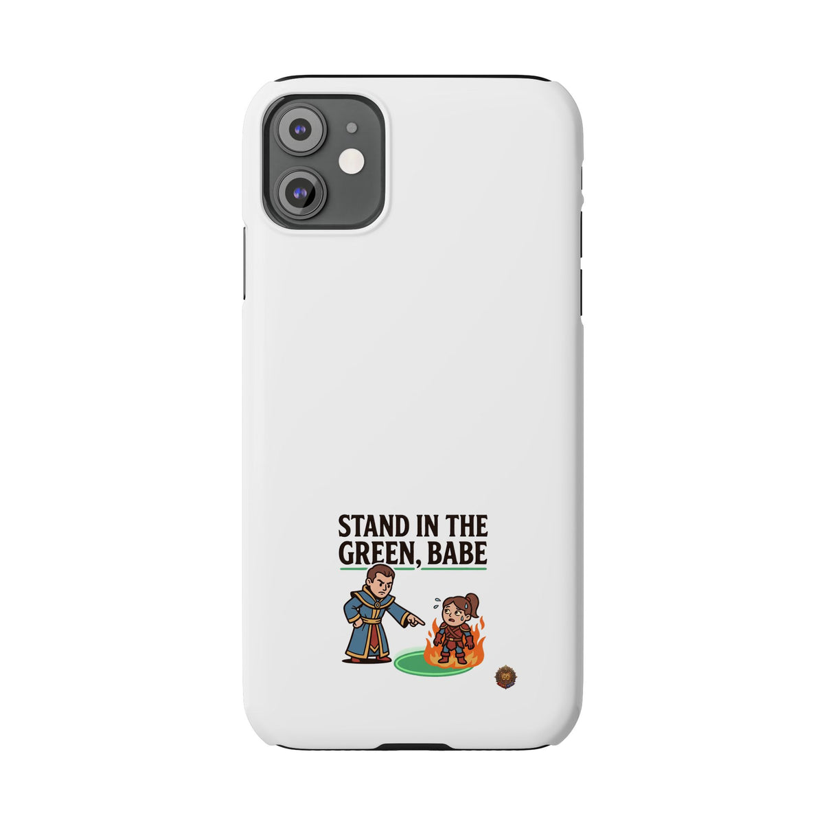 Stand in the Green, Babe Slim Phone Case — Funny Golf Cartoon Phone Cover