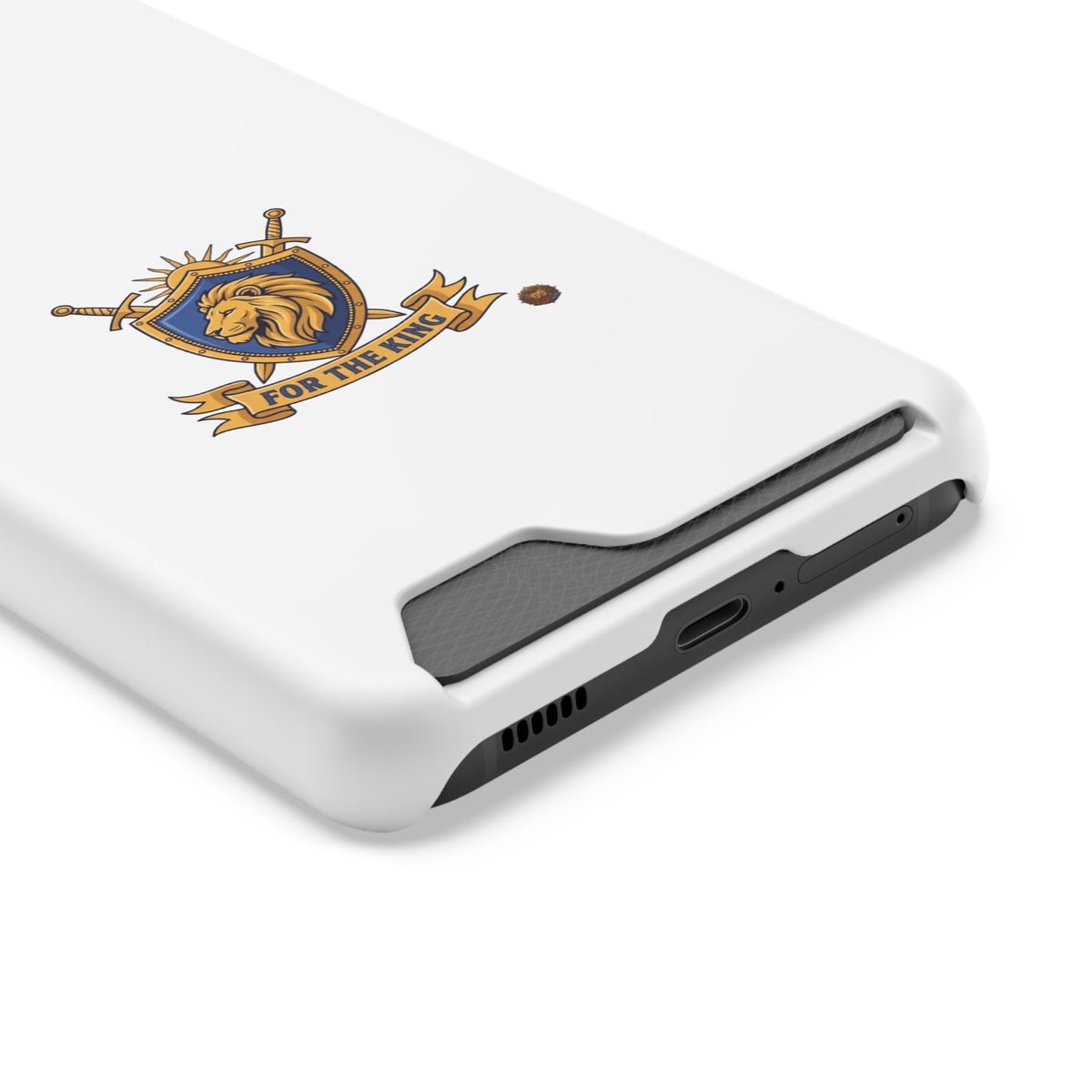 Lion Crest Phone Card Case — 'For The King' Slim Wallet Phone Case