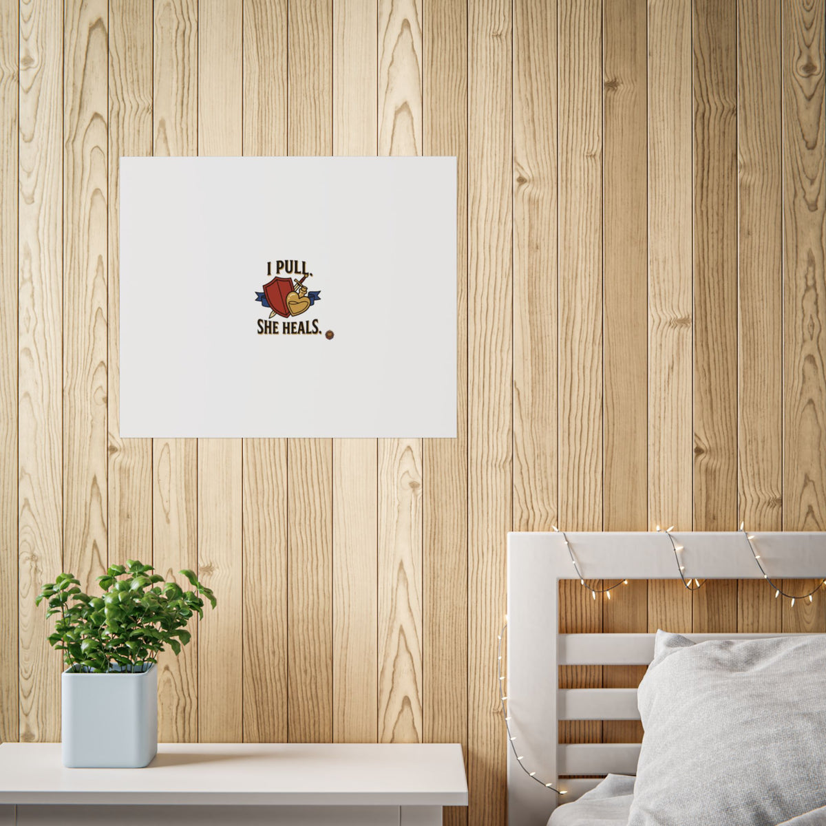 Poster — "I Pull, She Heals" Floral Minimalist Wall Art