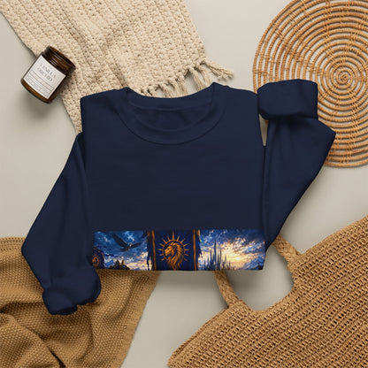 For the King Crewneck Sweatshirt – Medieval Fantasy Gaming Design