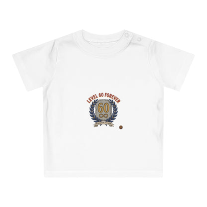 60th Birthday Baby T-Shirt — "Level 60 Forever" Retro Gamer Celebration Tee