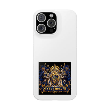 Slim Phone Case — "Sixty Forever" Shield Knight Graphic