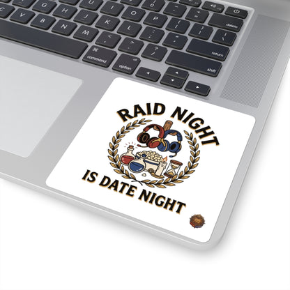 Sticker - "Raid Night Is Date Night" Gaming Couple Square Sticker