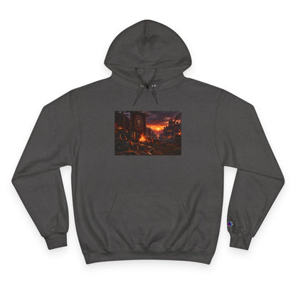 Champion Hoodie — Sunset Cityscape Graphic Hoodie