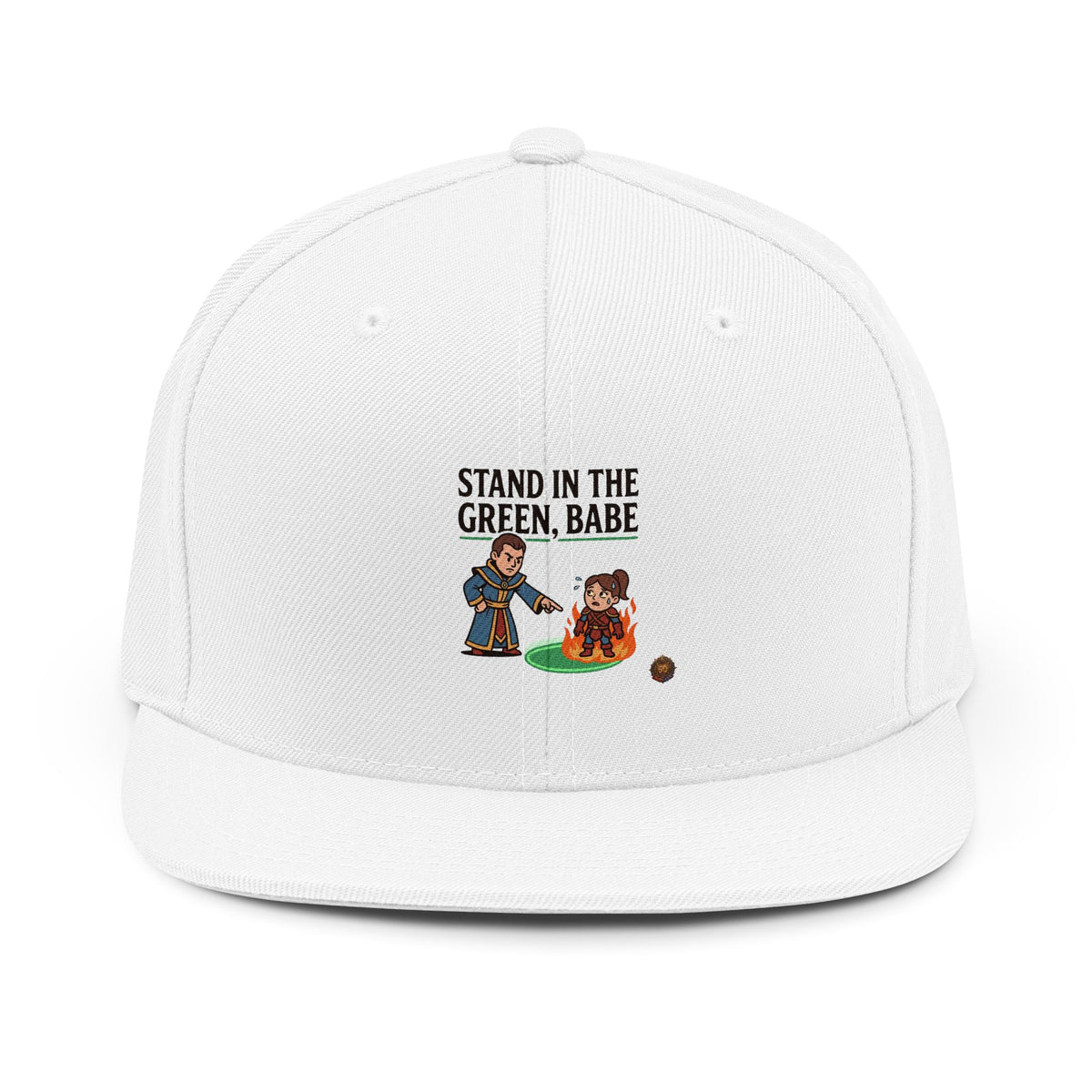 Snapback Hat — “Stand in the Green, Babe” Golf Humor Cap