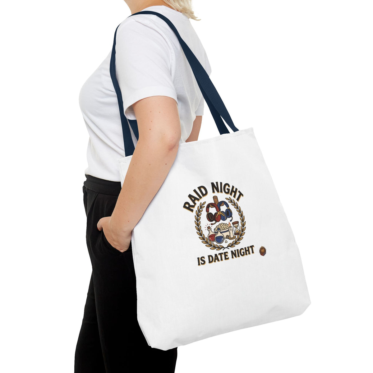 Raid Night Is Date Night Tote Bag — Military Police Themed Canvas Tote