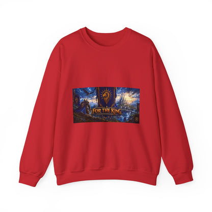 For the King Crewneck Sweatshirt – Medieval Fantasy Gaming Design
