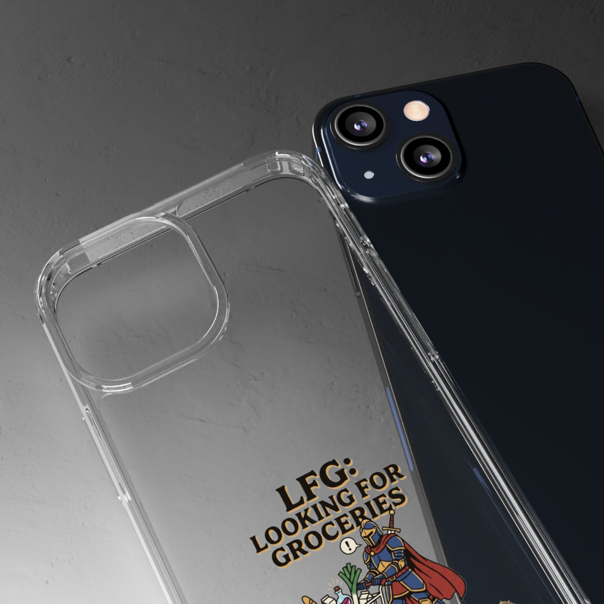 Clear Phone Case — “LFG: Looking For Groceries” Grocery Shopper Design