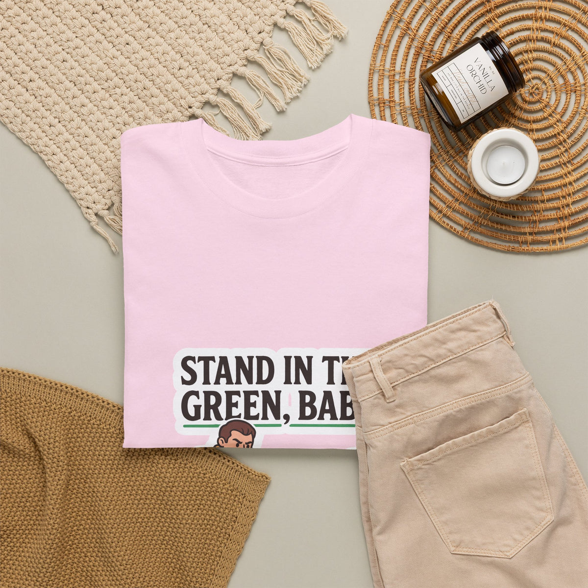 RPG Gamer Tee — “Stand in the Green, Babe” Funny DnD Party T-Shirt