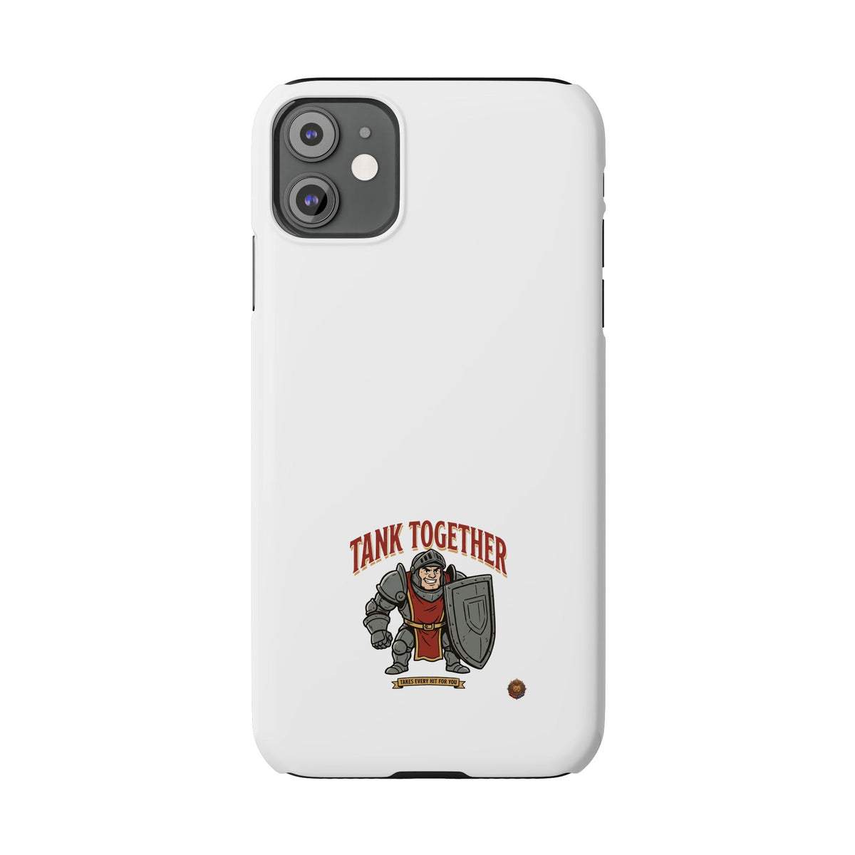 Slim Phone Case — "Tank Together" Medieval Tank Warrior Design