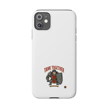 Slim Phone Case — "Tank Together" Medieval Tank Warrior Design