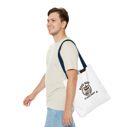 Raid Night Is Date Night Tote Bag — Military Police Themed Canvas Tote